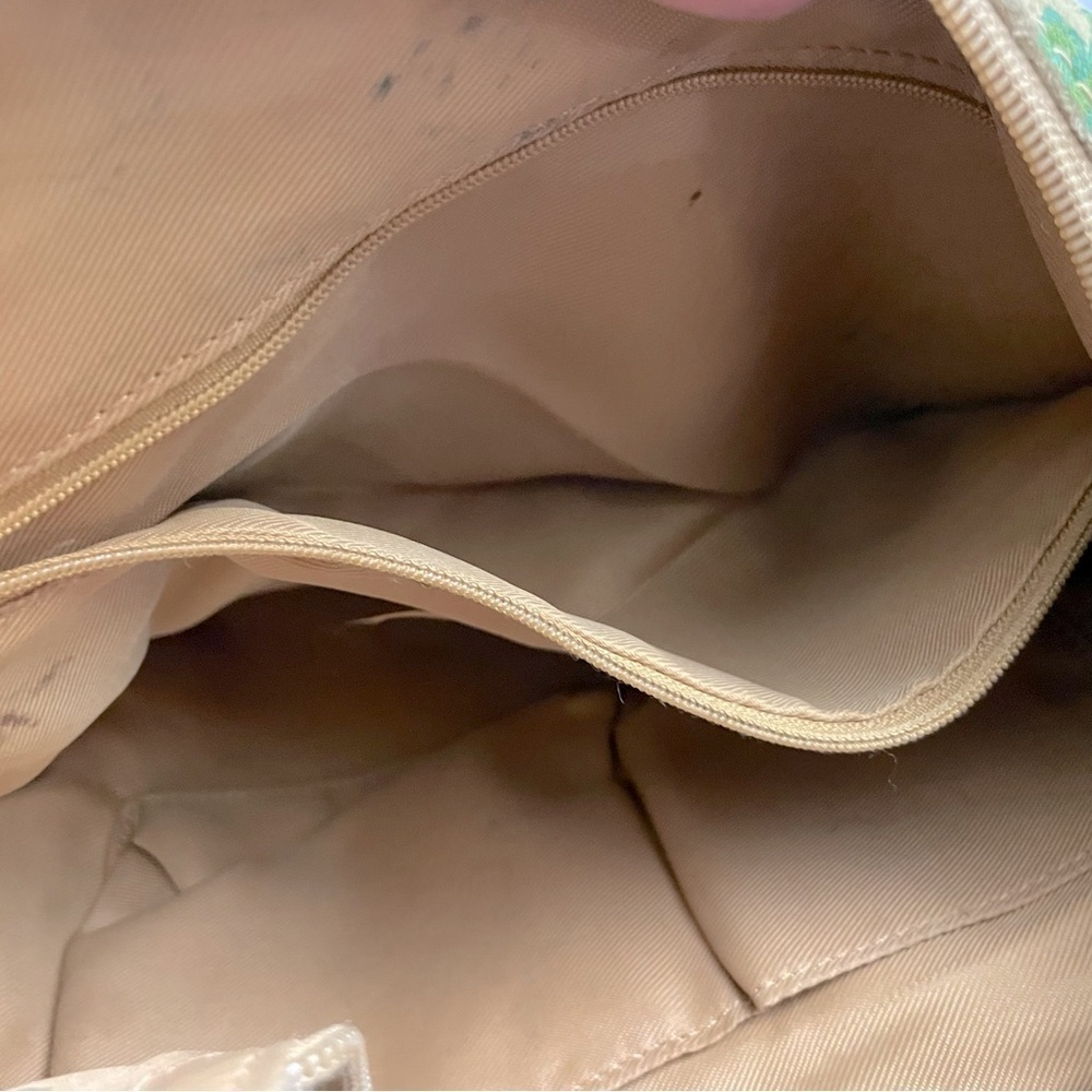 VTG Fossil Studded Patchwork
Leather Suede Hobo Shoulder Handbag DBL Sided - Picture 9 of 13